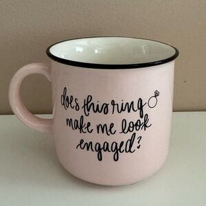 Pink Ceramic Engagement Quote Mug